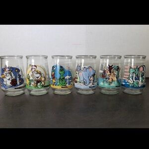 Set of 6 Vintage 1996 Welch’s Dr Suess Jelly Jar Glasses